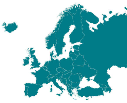 Map of Europe, where the Good Food Institute Europe operates